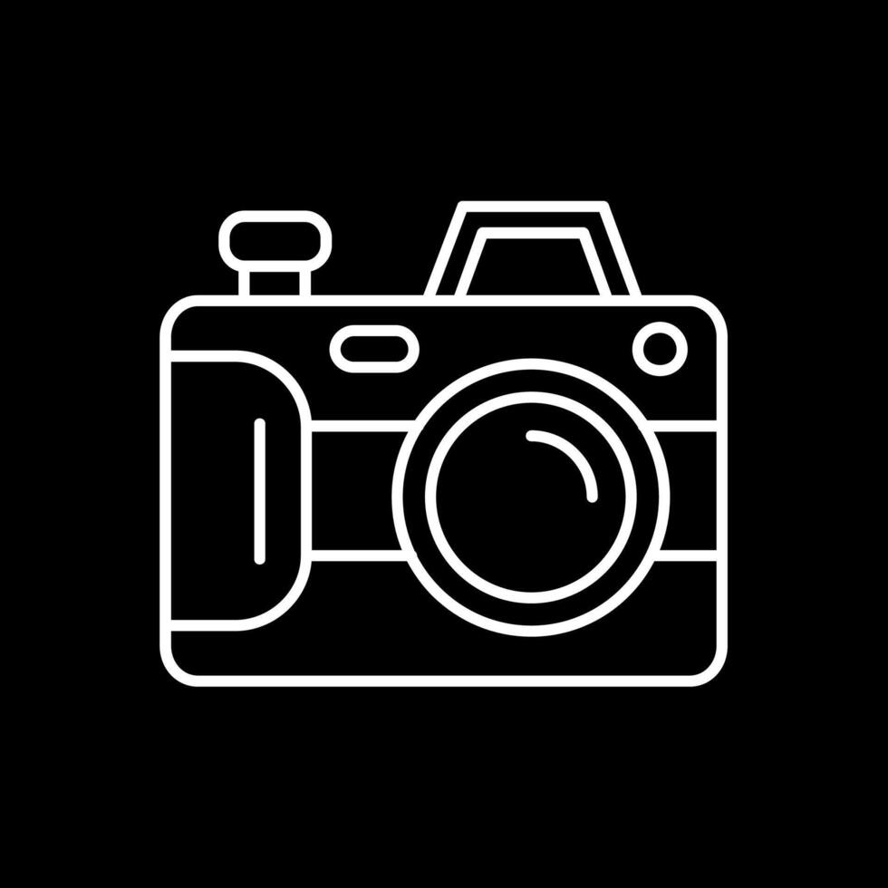 Camera Line Inverted Icon vector