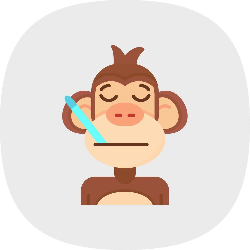 Sick Flat Curve Icon vector