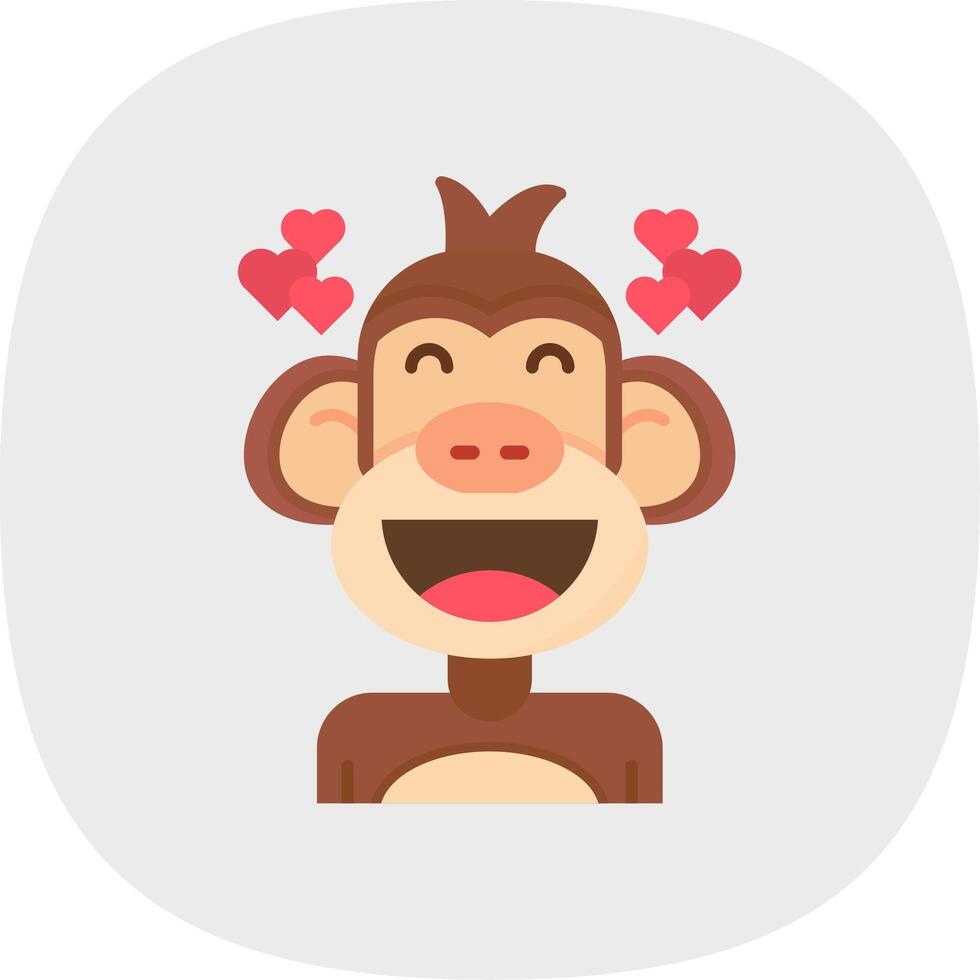 Love Flat Curve Icon vector