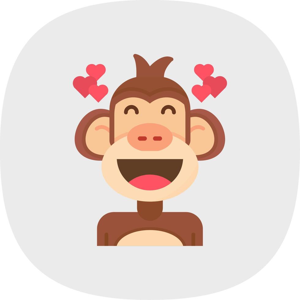 amor plano curva icono vector