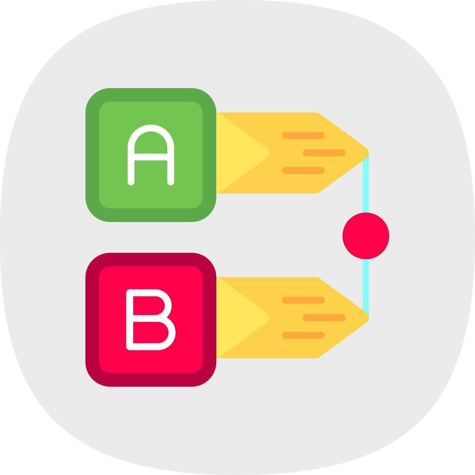 Diagram Flat Curve Icon vector