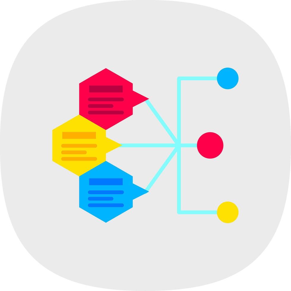 Index Flat Curve Icon vector