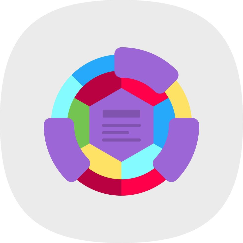 Diagram Flat Curve Icon vector