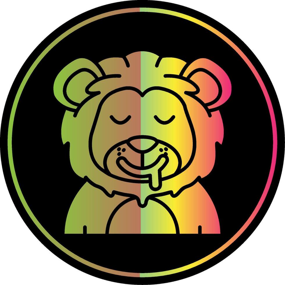 babear glifo debido color icono vector