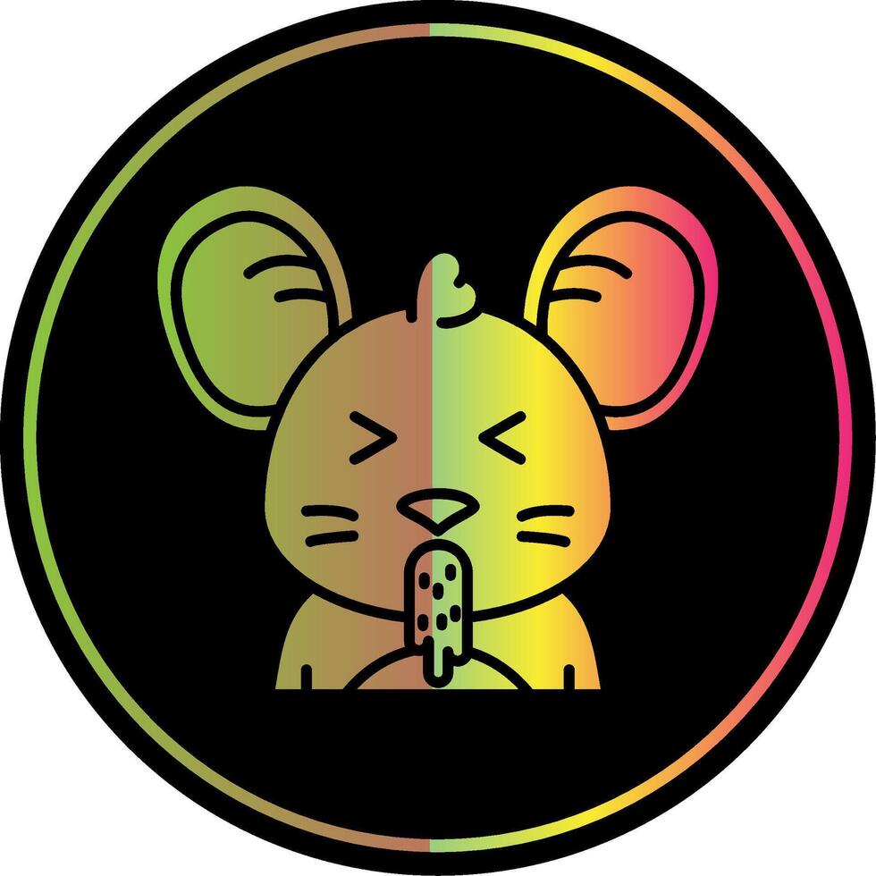 Vomit Glyph Due Color Icon vector