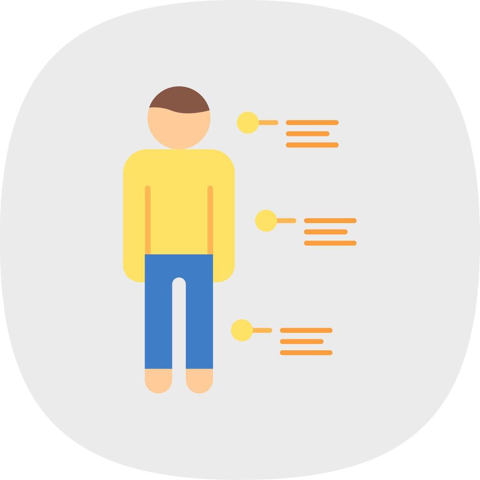 Person Flat Curve Icon vector