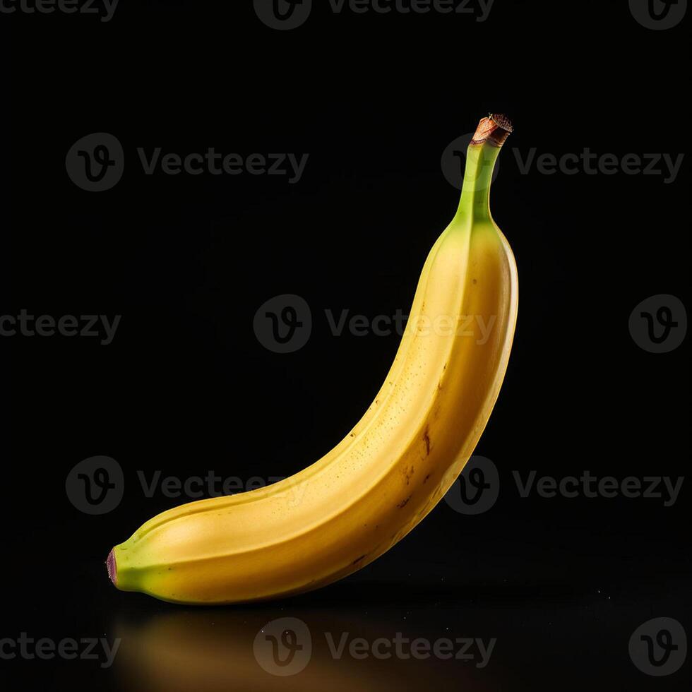 AI generated banana with clear white background photo