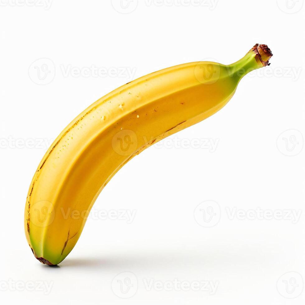 AI generated banana with clear white background photo
