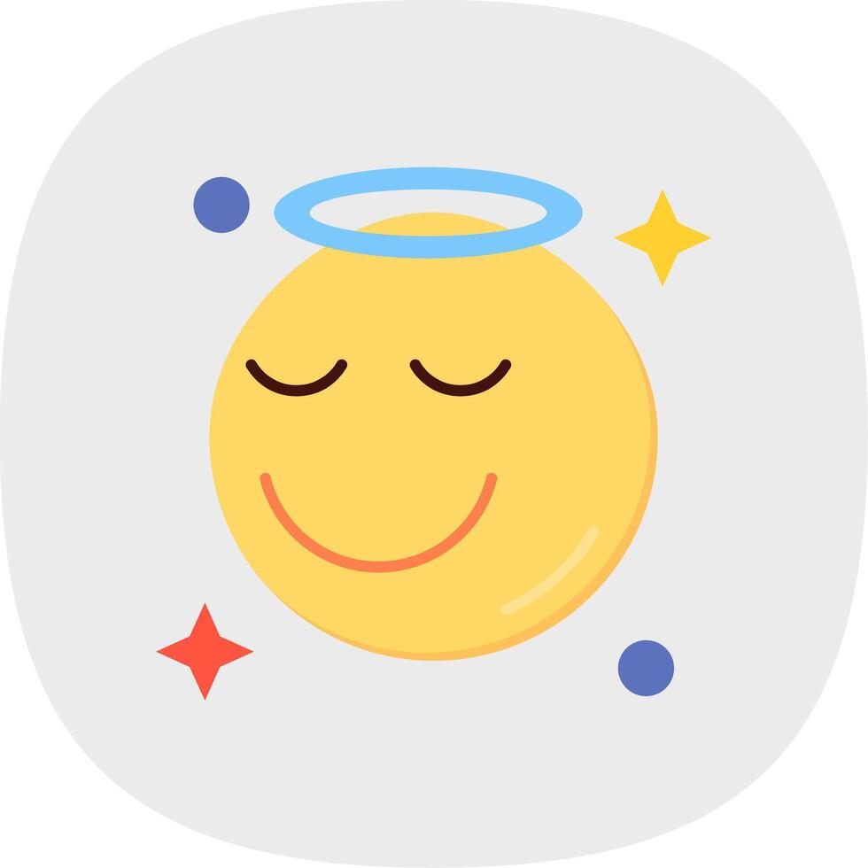 Angel Flat Curve Icon vector