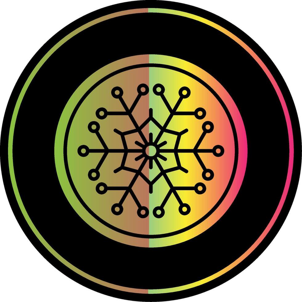 Winter Glyph Due Color Icon vector