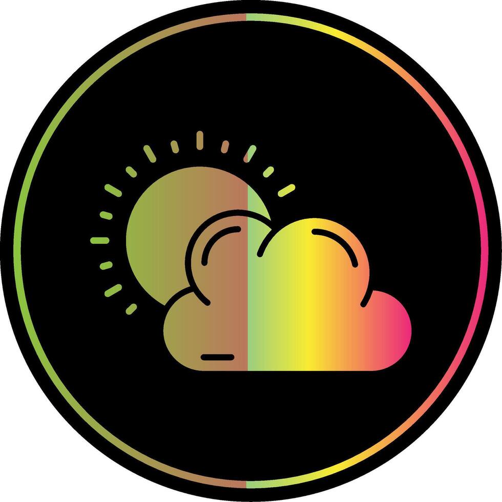 Weather Glyph Due Color Icon vector