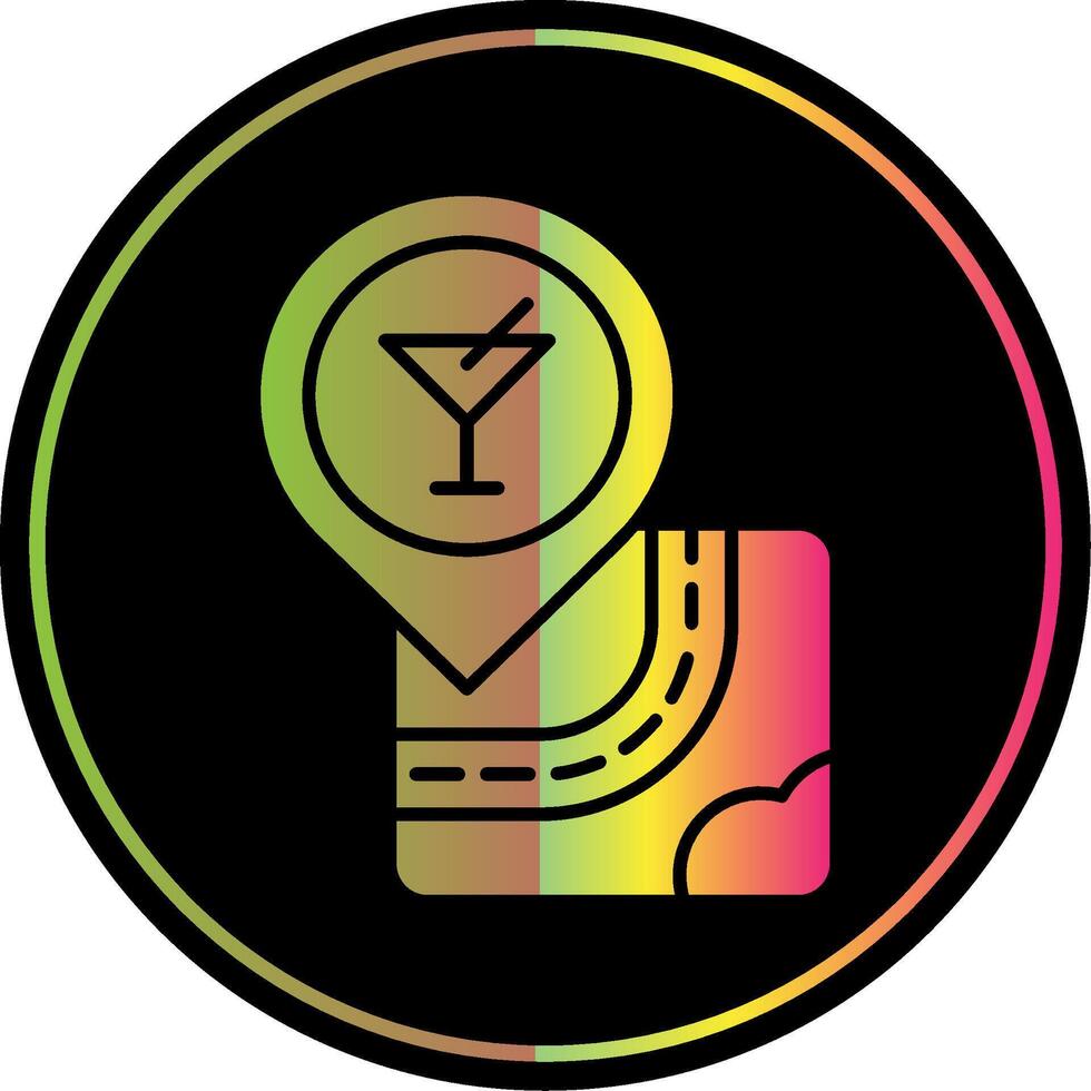 Bar Glyph Due Color Icon vector