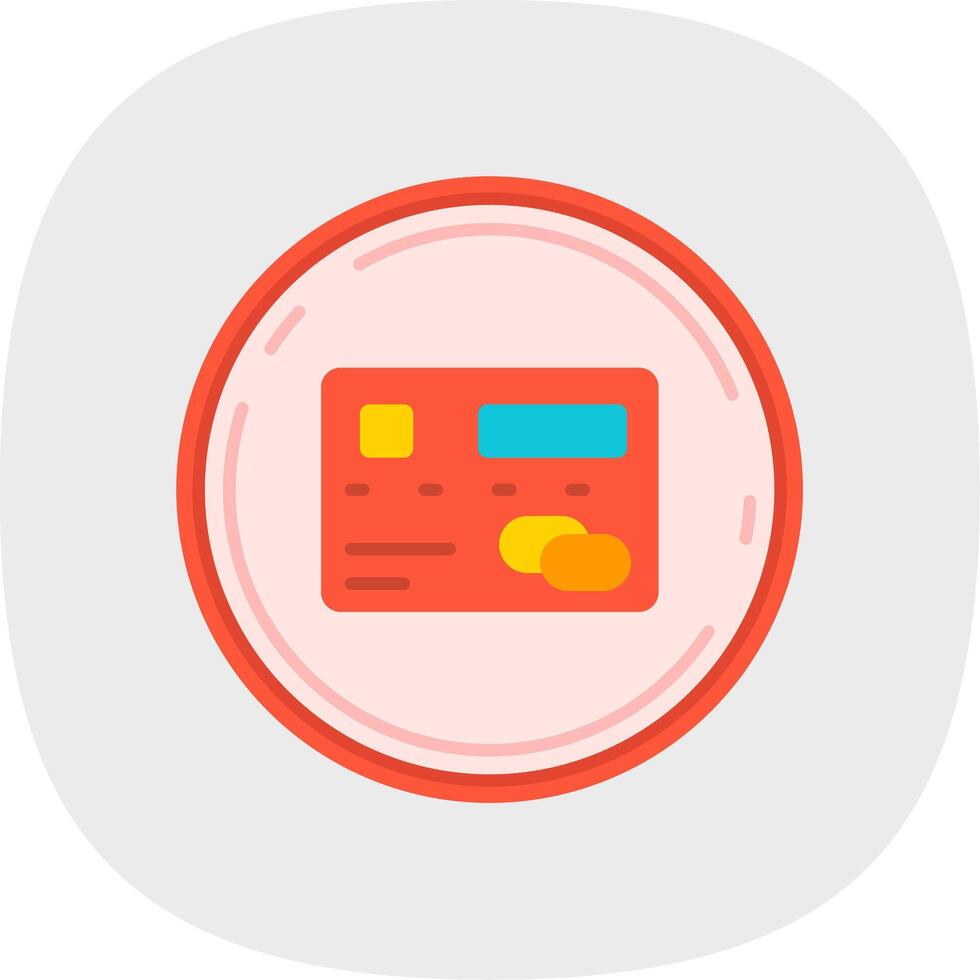 Pay Flat Curve Icon vector