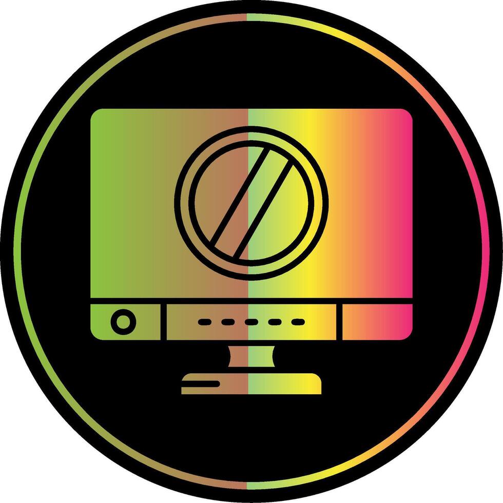Ban Glyph Due Color Icon vector