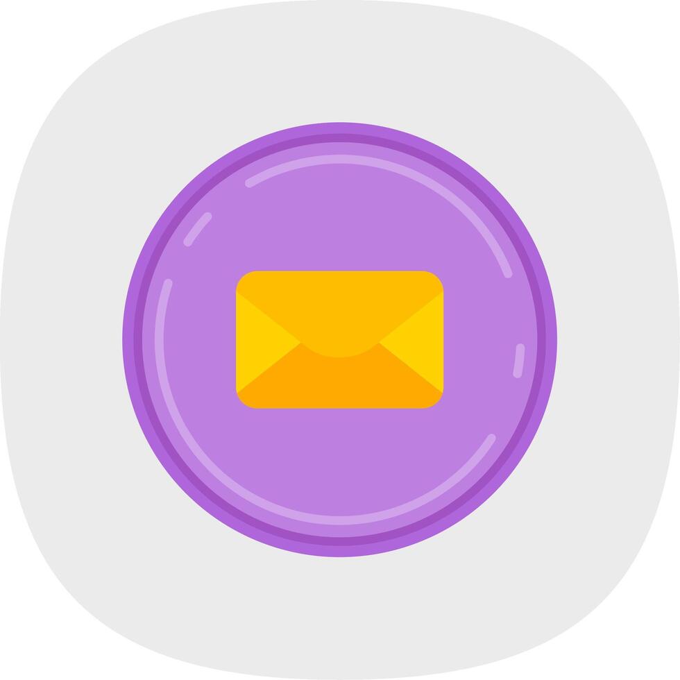 Email Flat Curve Icon vector
