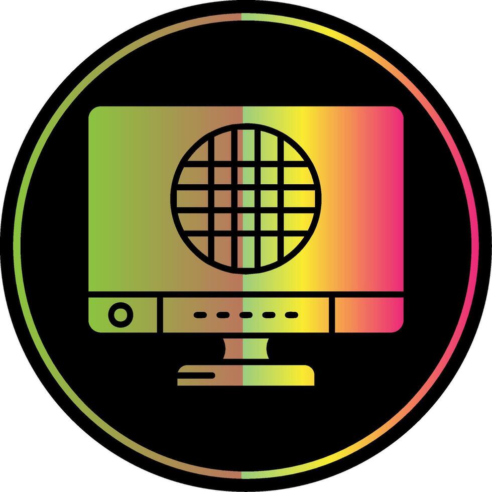 Grid Glyph Due Color Icon vector