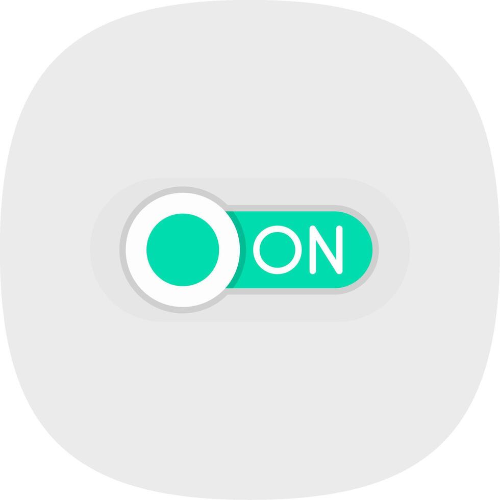 On Flat Curve Icon vector