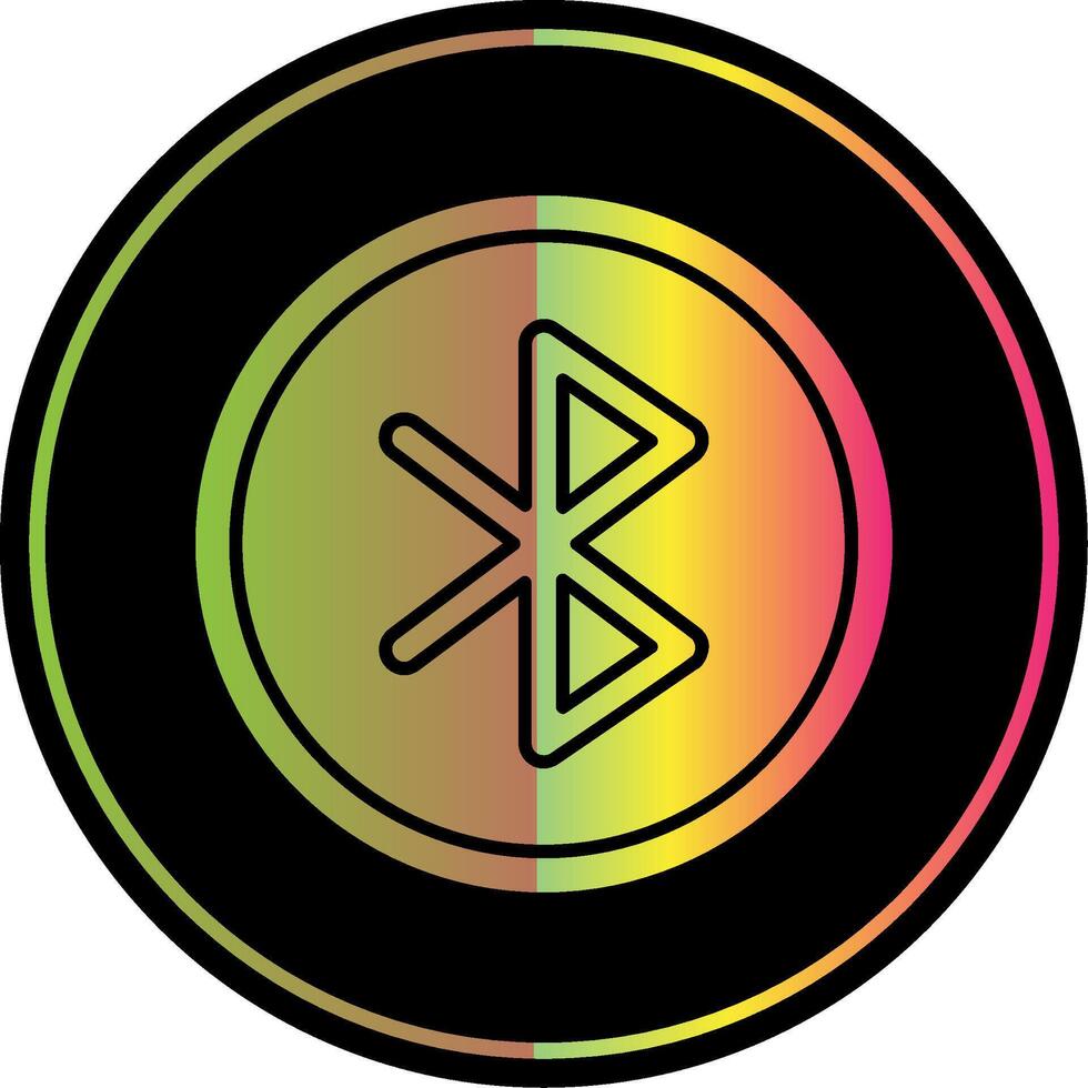 Bluetooth Glyph Due Color Icon vector