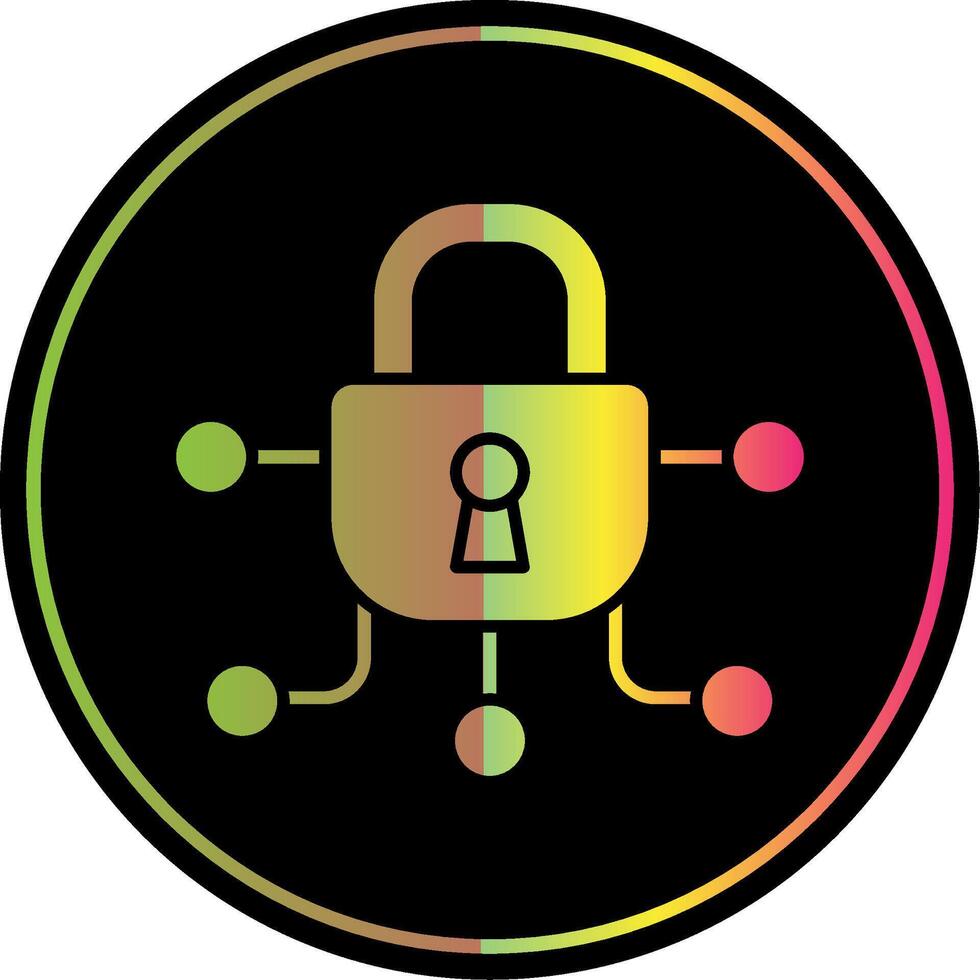 Safe Glyph Due Color Icon vector