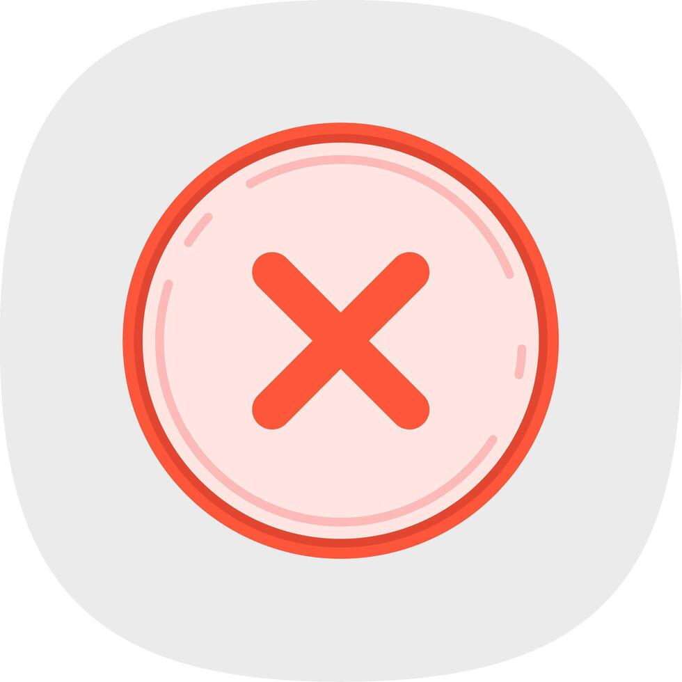 Cancel Flat Curve Icon vector