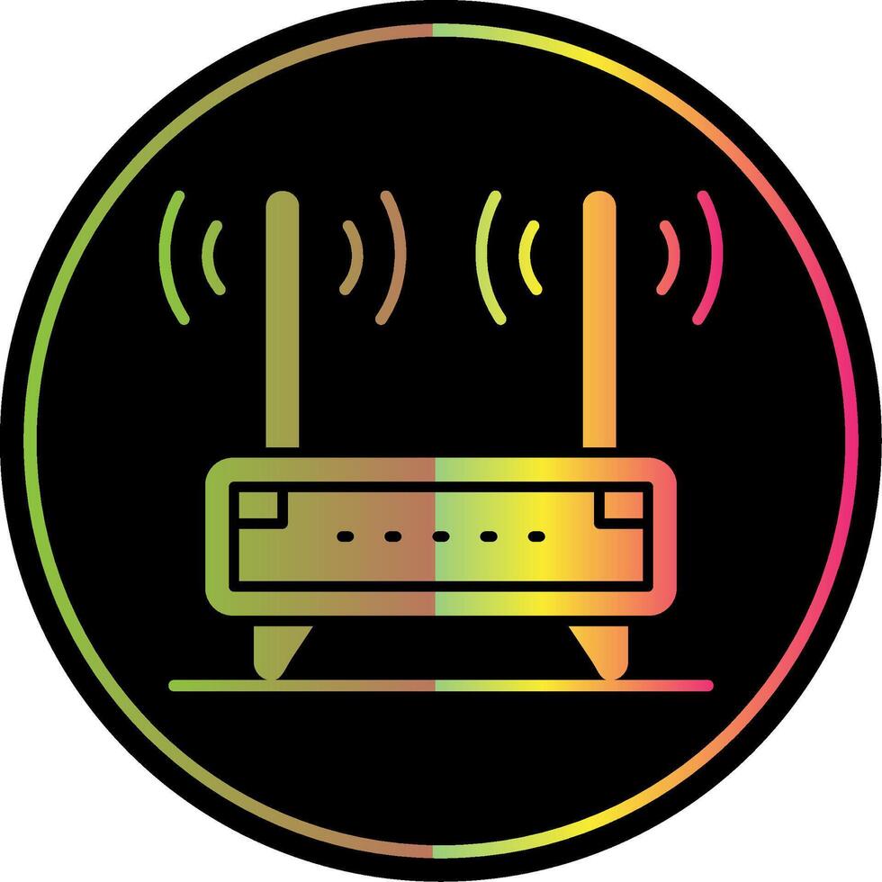 Router Glyph Due Color Icon vector