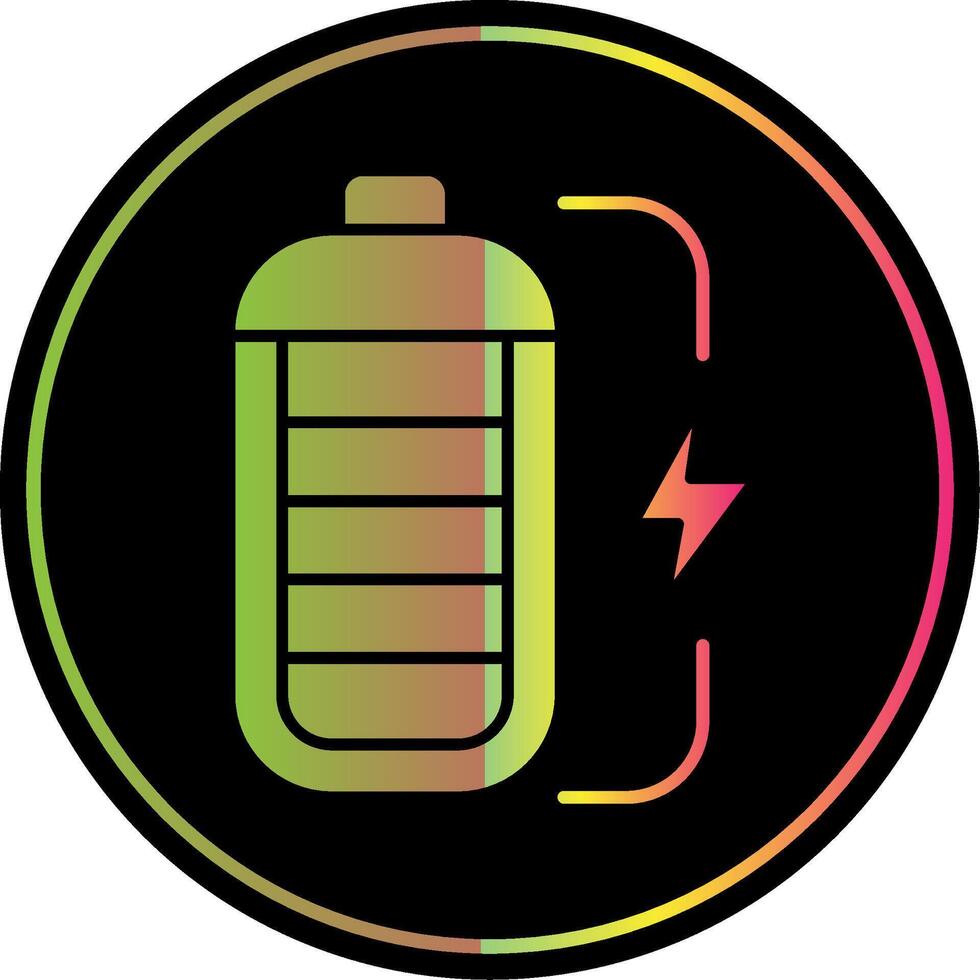 Battery Glyph Due Color Icon vector