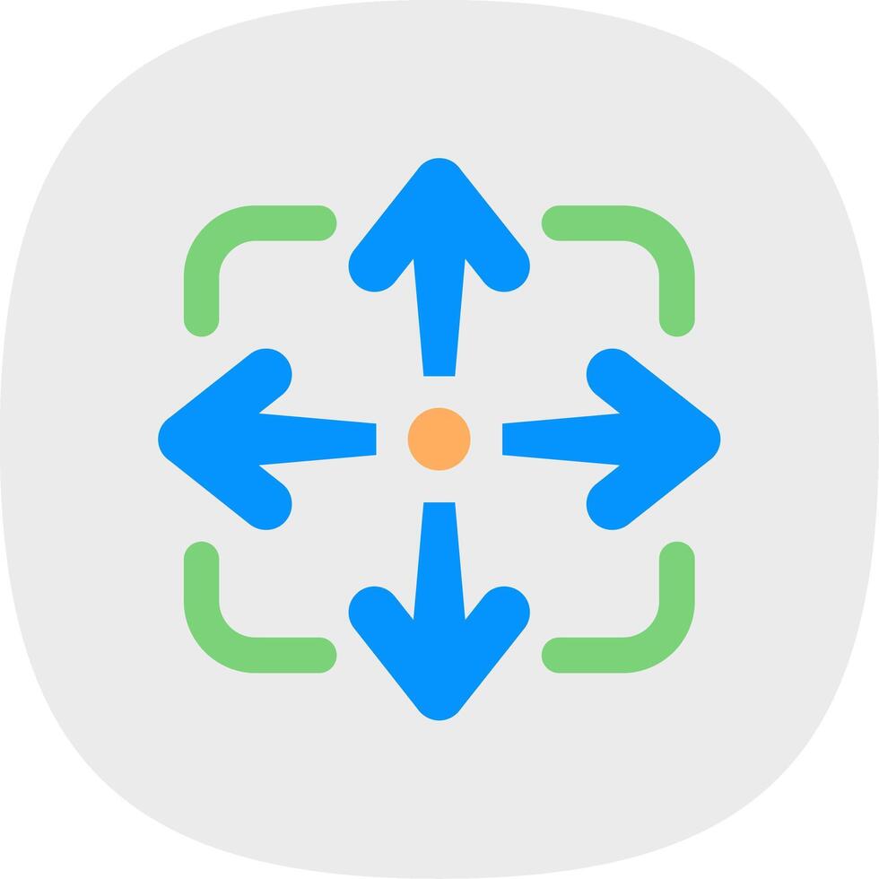 Move Flat Curve Icon vector