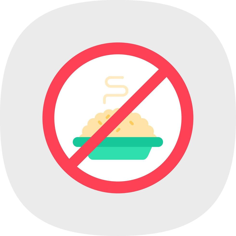 Fasting Flat Curve Icon vector