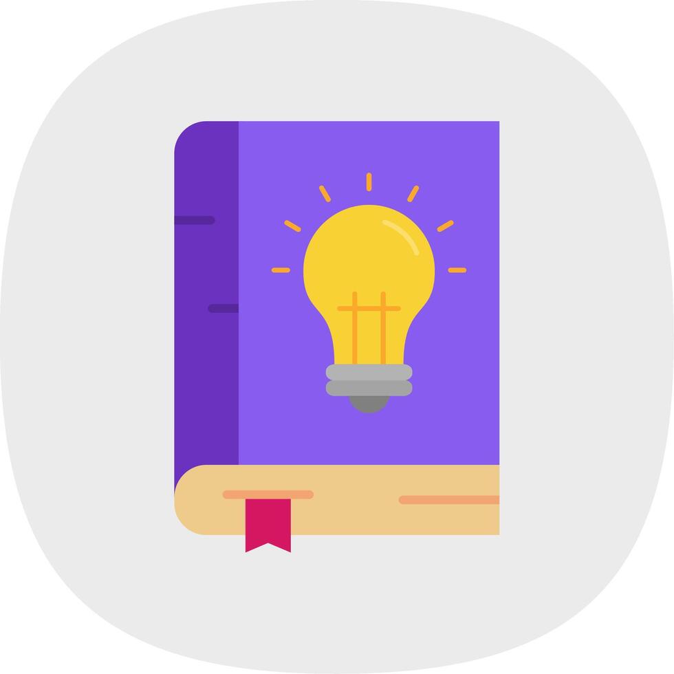 Knowledge Flat Curve Icon vector