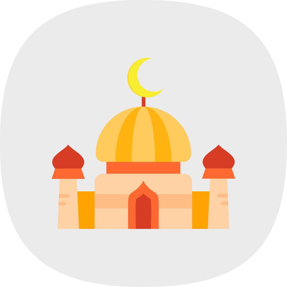 Dome Flat Curve Icon vector