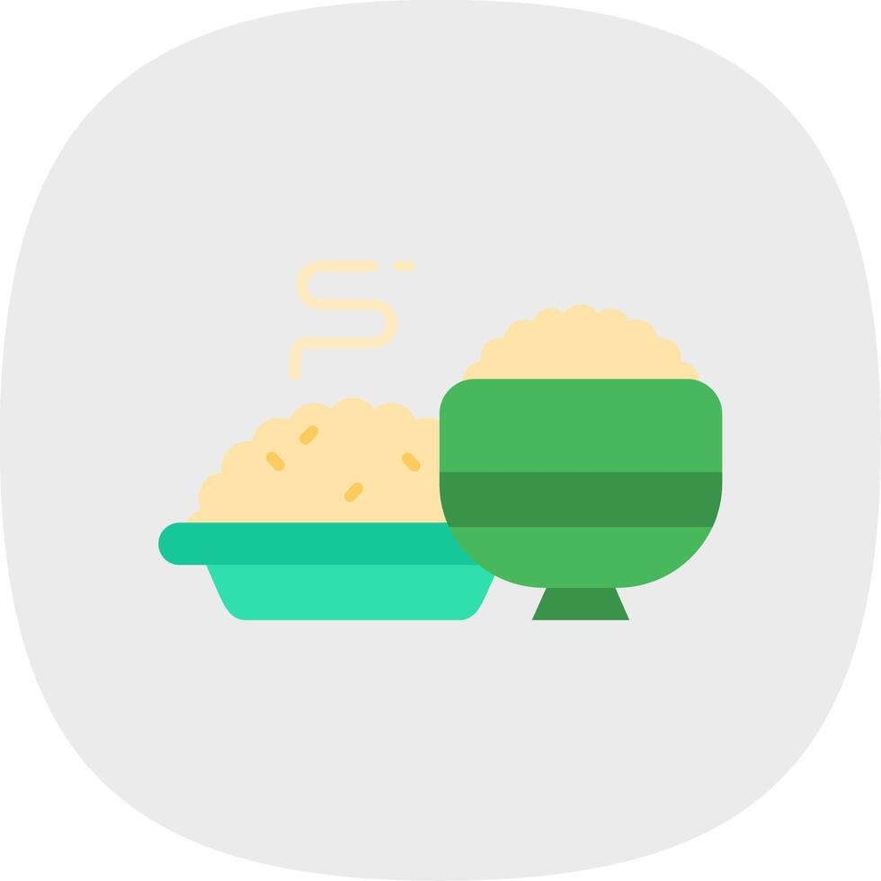 Meal Flat Curve Icon vector