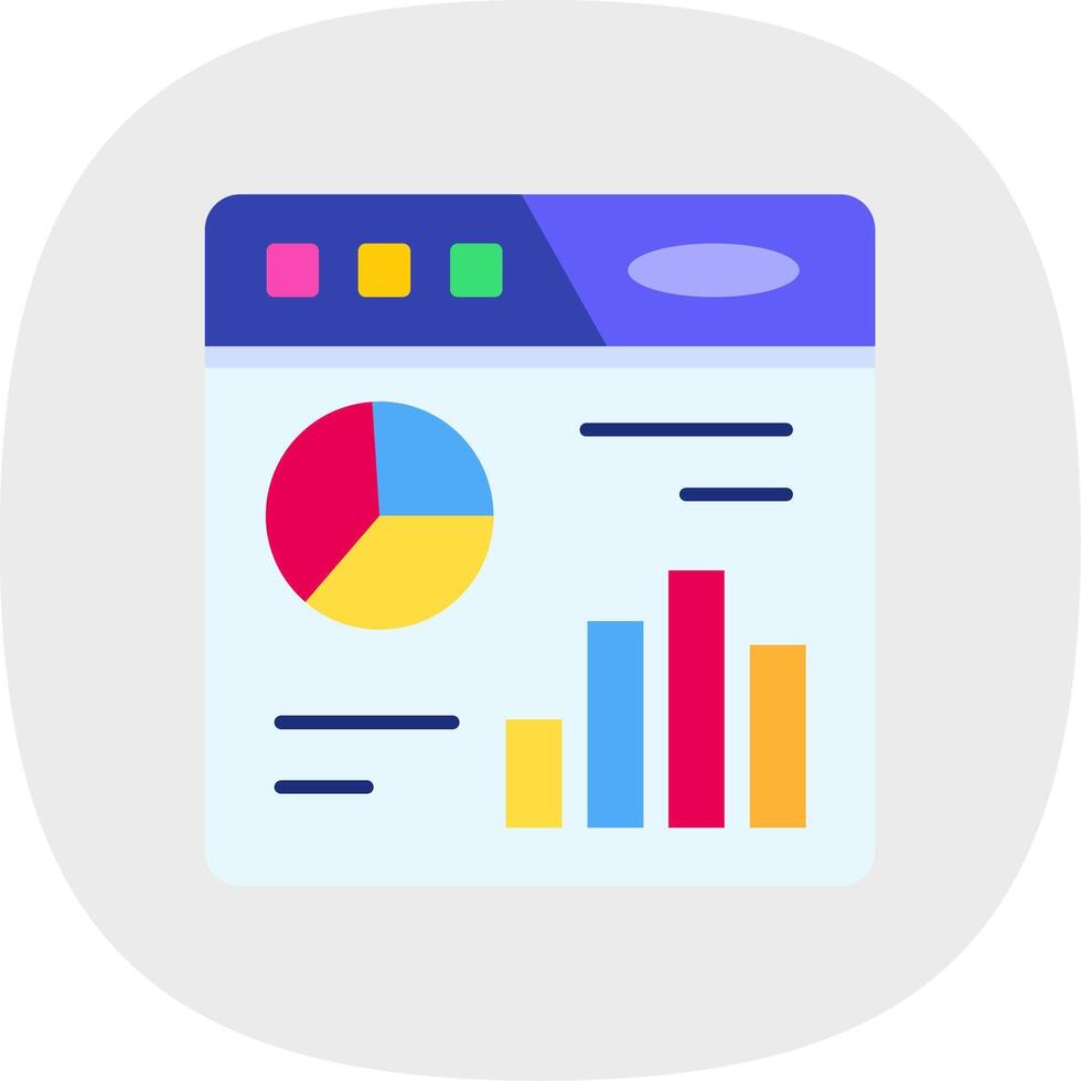 Dashboard Flat Curve Icon vector