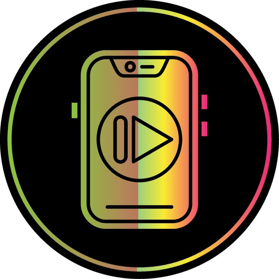 Next Glyph Due Color Icon vector