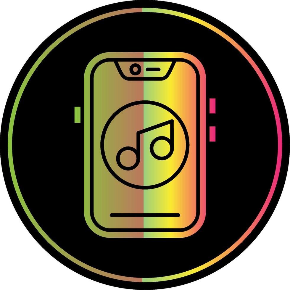 Music Glyph Due Color Icon vector