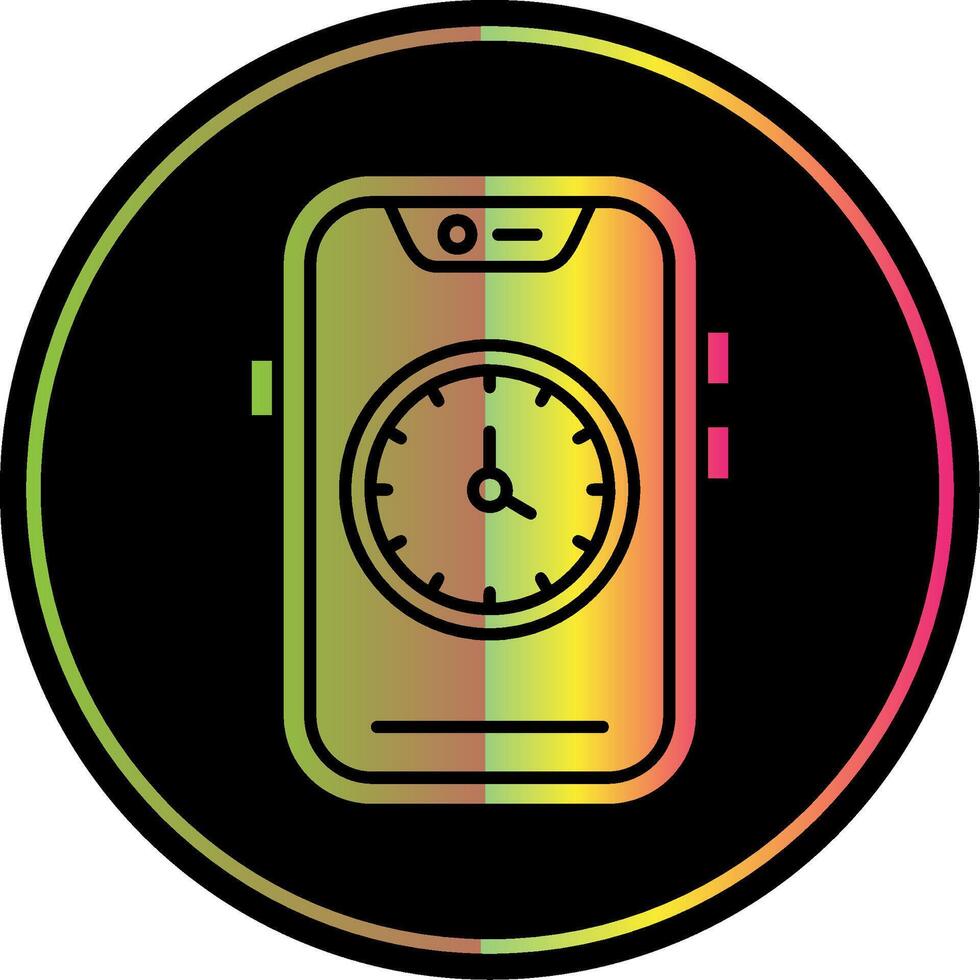 Time Glyph Due Color Icon vector