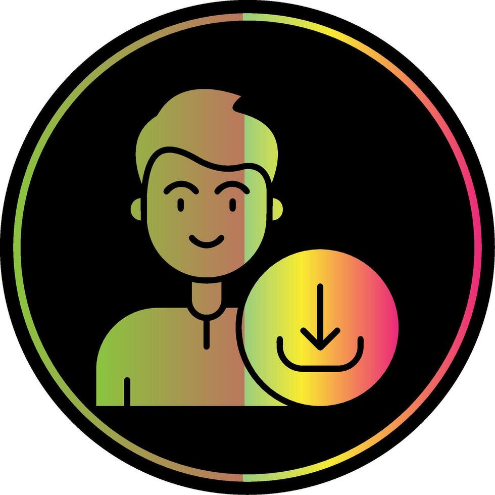 Download Glyph Due Color Icon vector