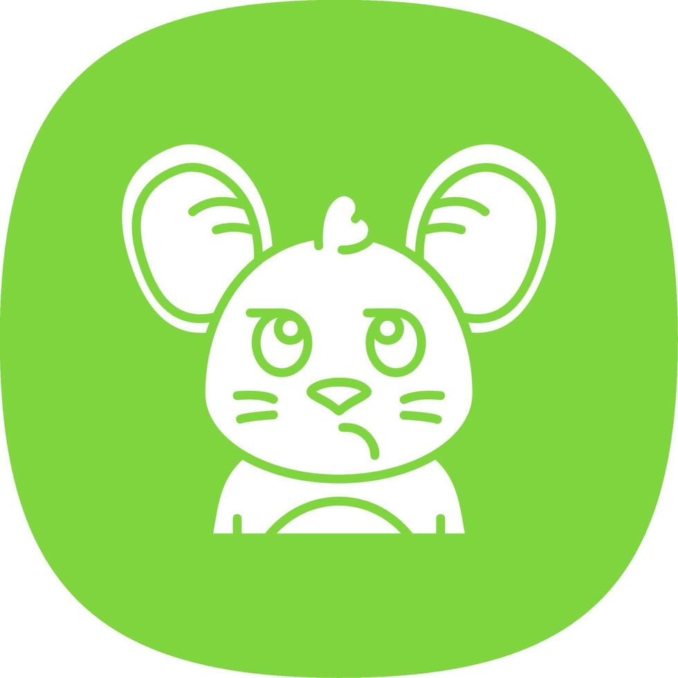 Suspicious Glyph Curve Icon vector
