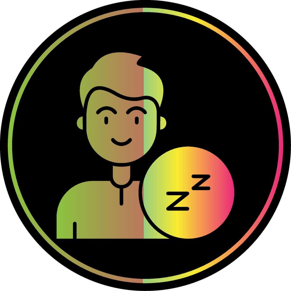 Sleep Glyph Due Color Icon vector