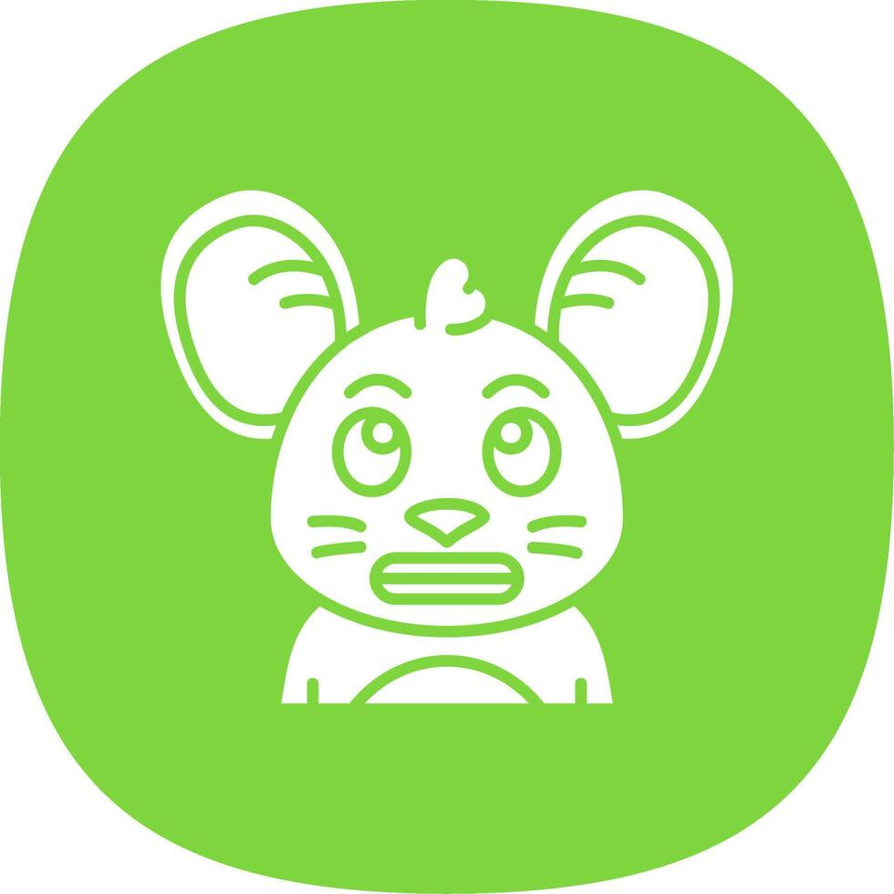 Shocked Glyph Curve Icon vector