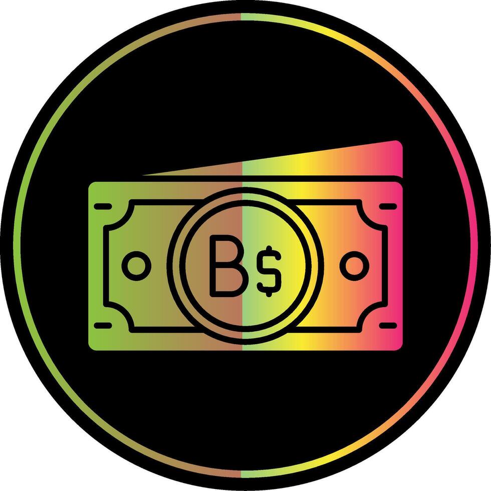 Brunei glifo debido color icono vector