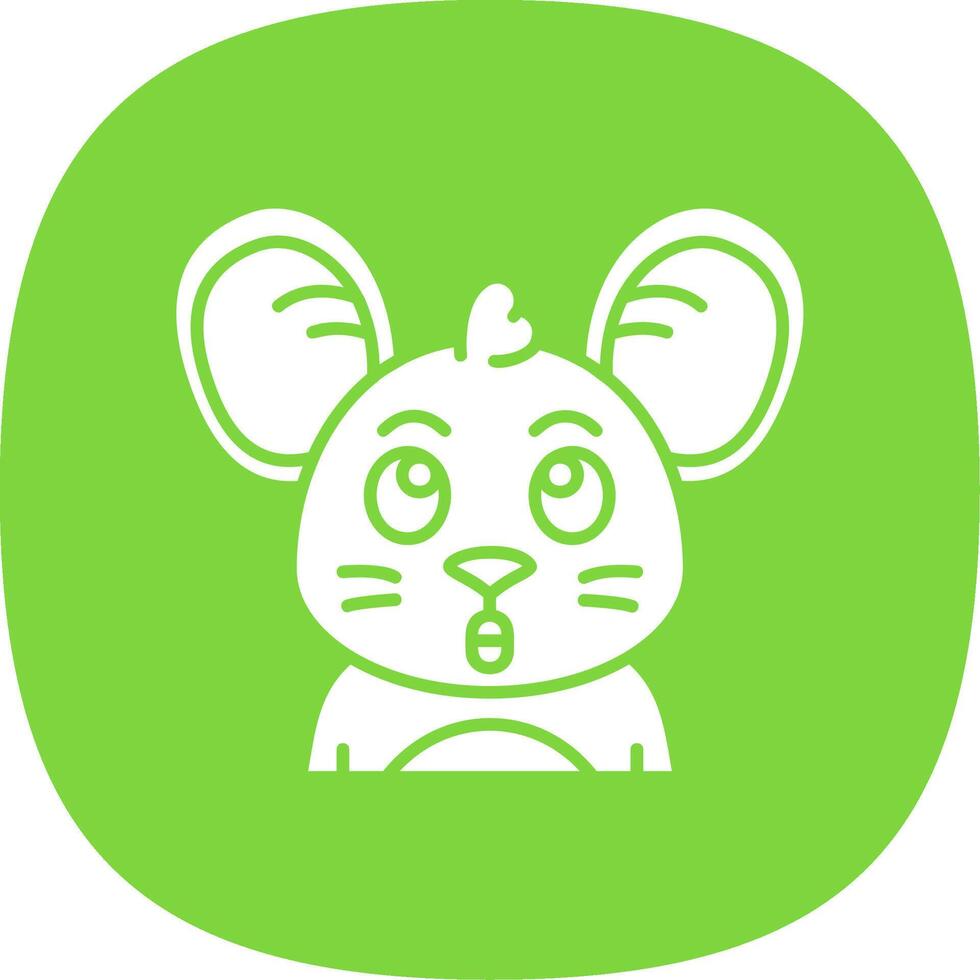 Surprised Glyph Curve Icon vector