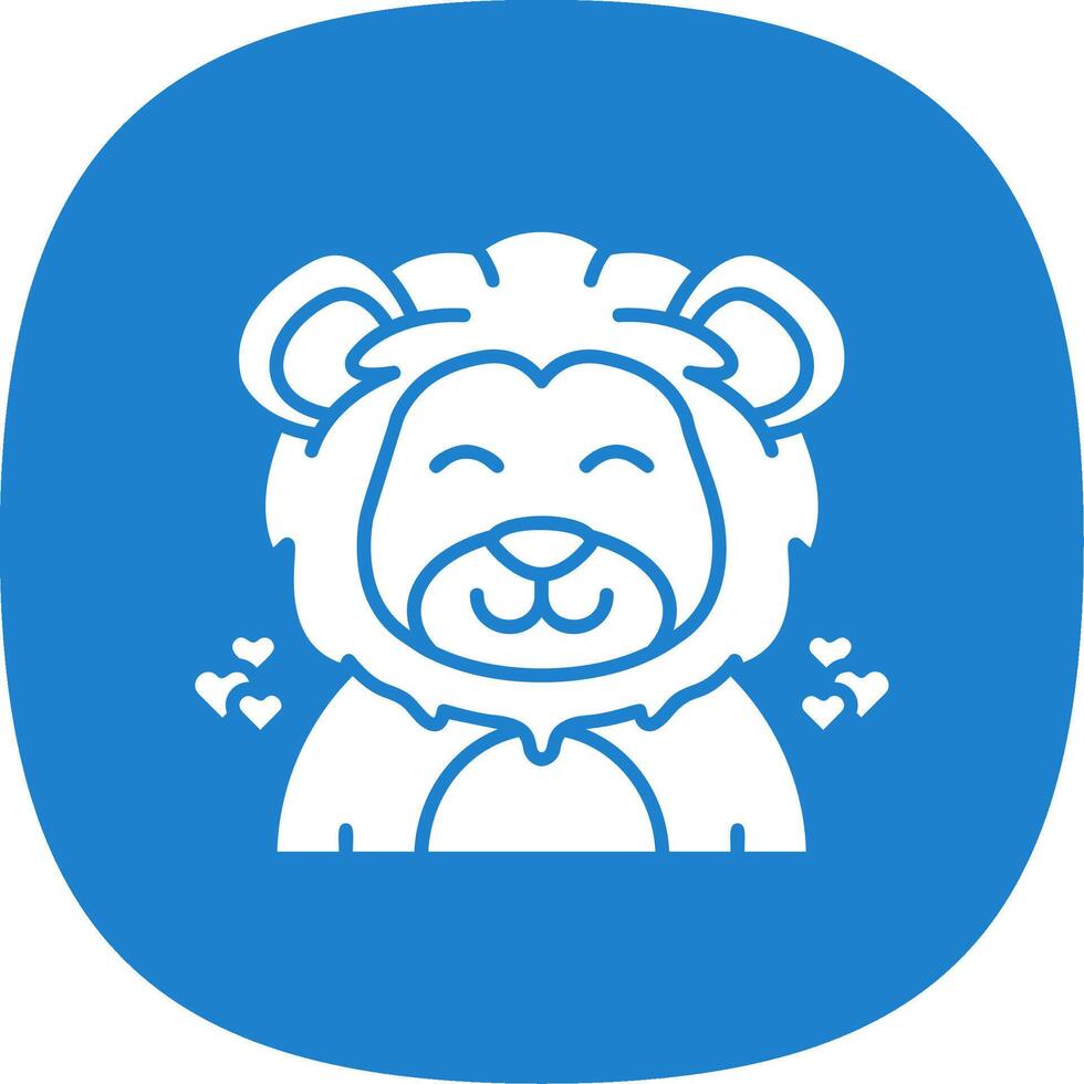 Love Glyph Curve Icon vector