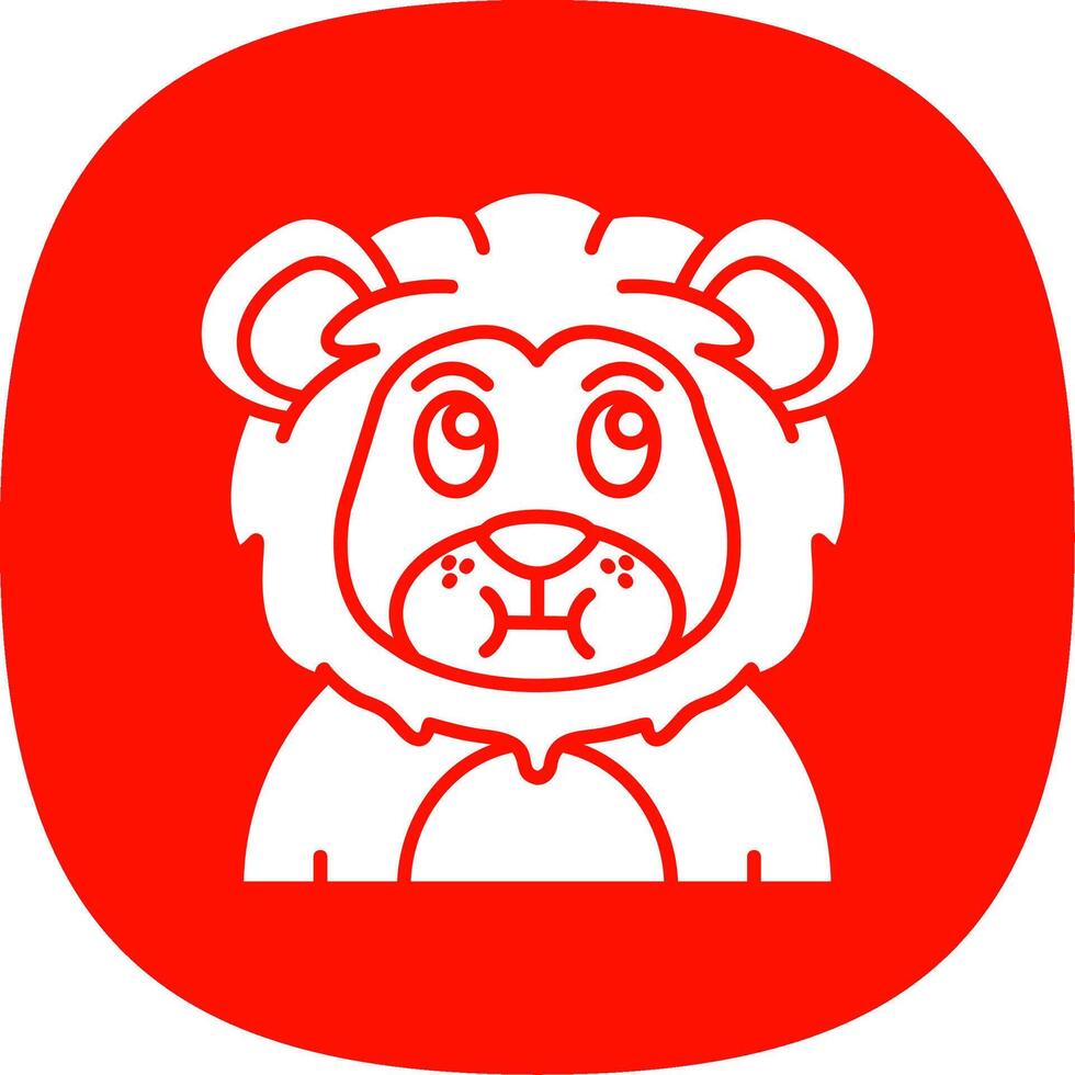 Sickness Glyph Curve Icon vector