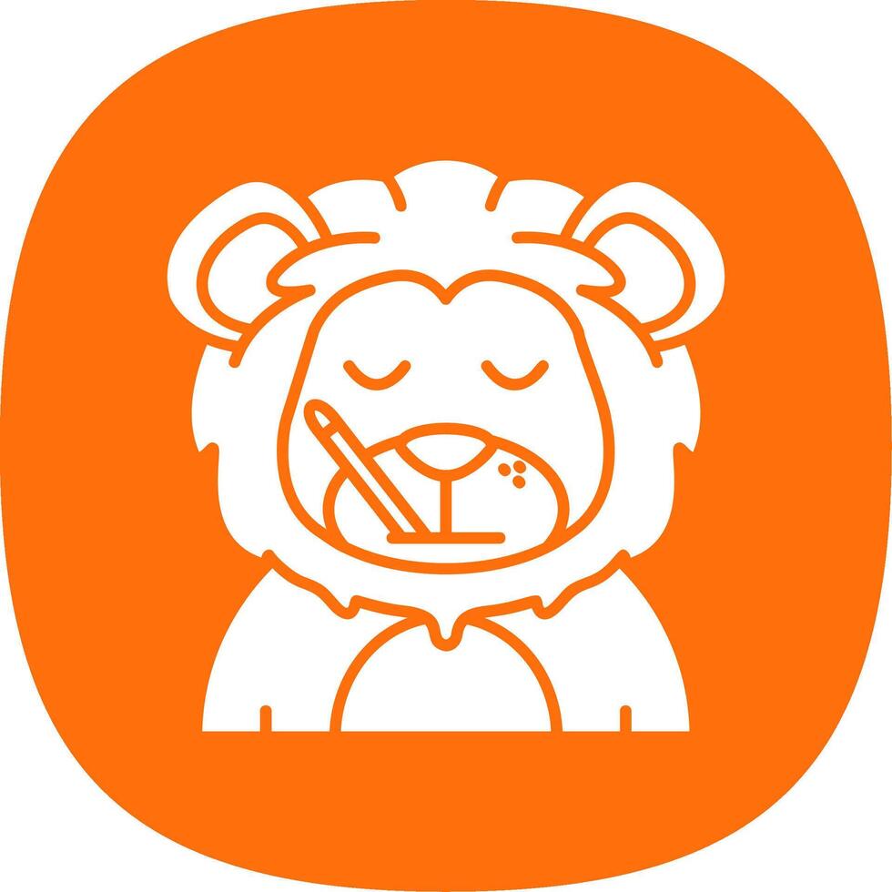 Sick Glyph Curve Icon vector