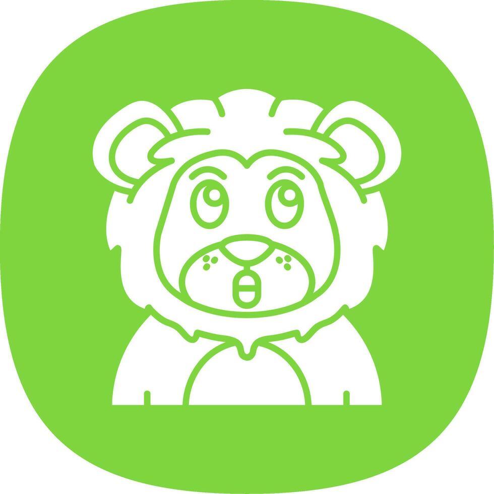 Surprised Glyph Curve Icon vector
