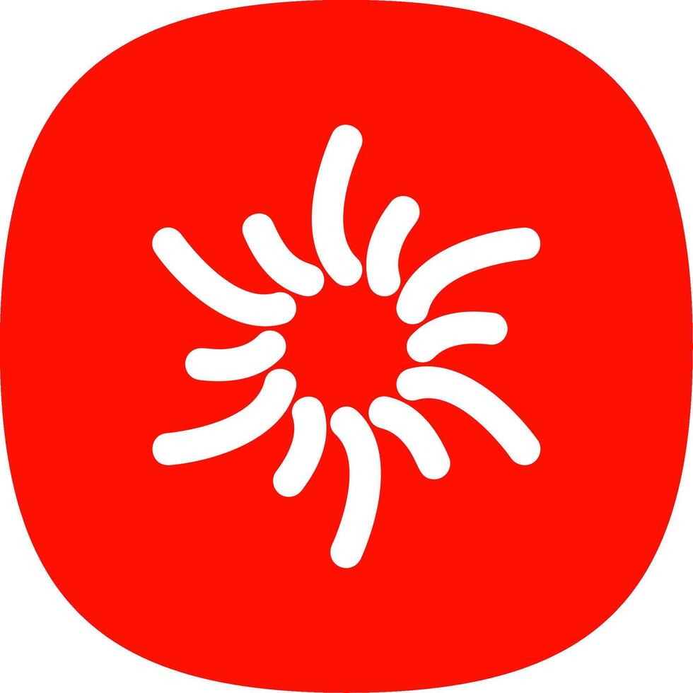 Cyclone Glyph Curve Icon vector