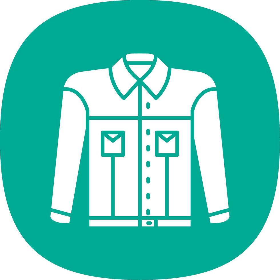 Jacket Glyph Curve Icon vector