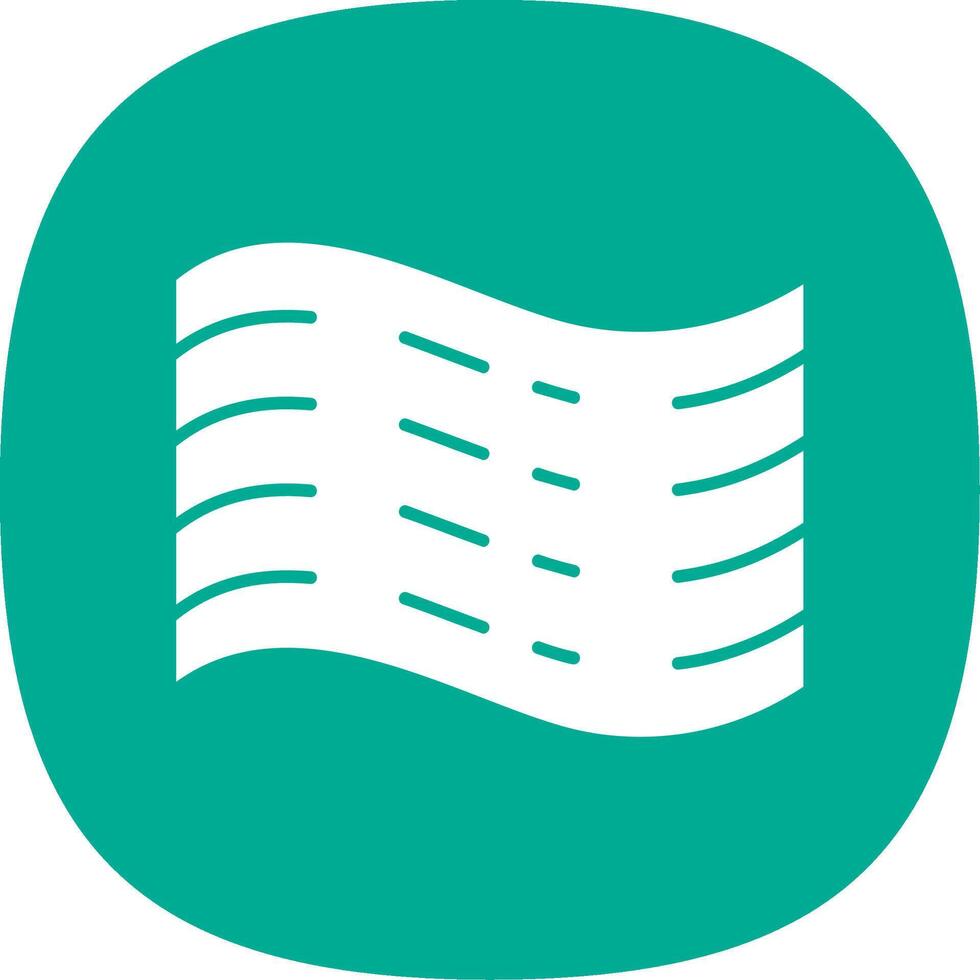 Haze Glyph Curve Icon vector