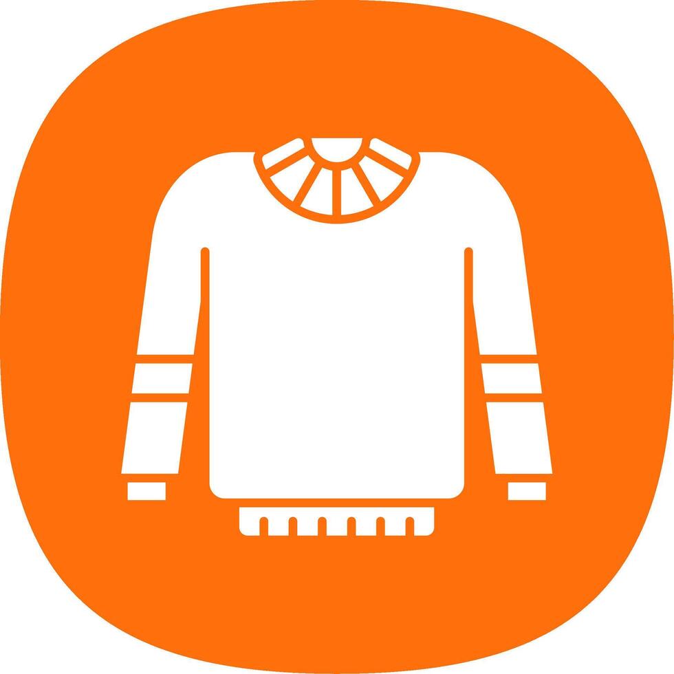 Sweater Glyph Curve Icon vector