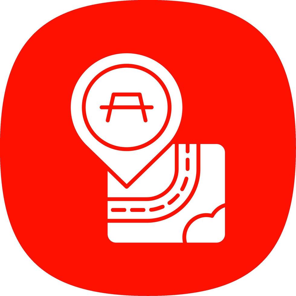 Picnic Glyph Curve Icon vector